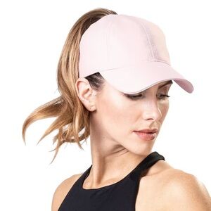 Topknot performance ponytail opening baseball cap magnetic hat light blush